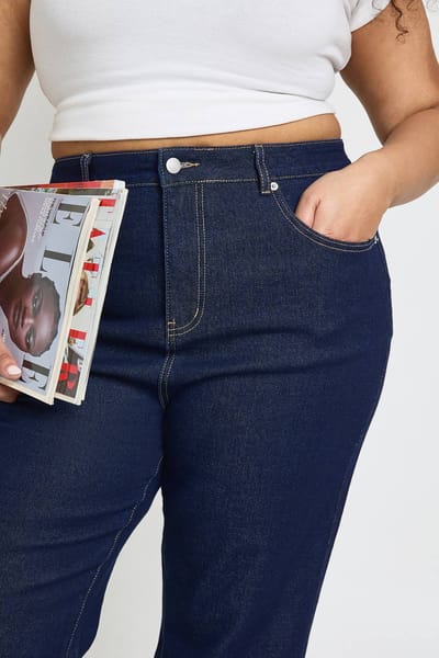 boohoo Dames De Plus Size Hoge Taille Flare Jeans | Indigo | Maat: 28/30L