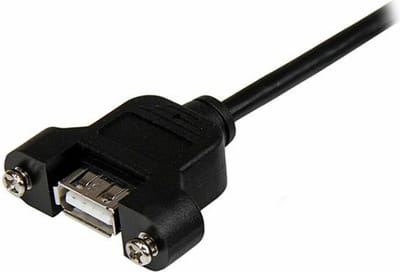 StarTech 30 cm lange, paneel monteerbare USB-kabel A naar A - F/M