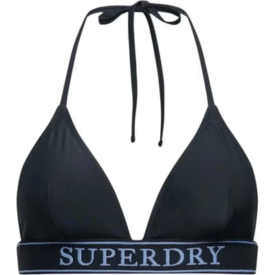 Superdry Logo Triangle Bikinitop Blauw Grootte: 40