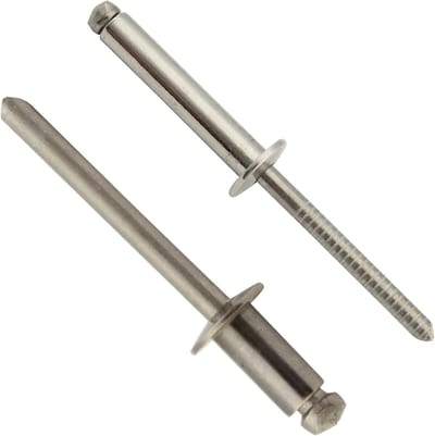 Klinknagels Platte Kop - Bevestigingsmateriaal - Metaal Verbinden - Roestvrij Staal - 4x20 mm - Zilverkleurig