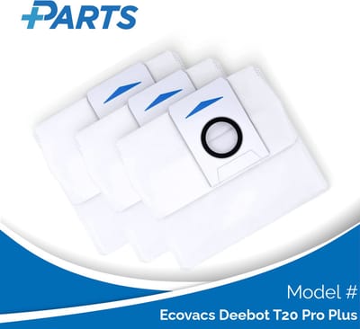 Ecovacs Deebot T20 Pro Plus Stofzakken (3 Stuks, Plus.Parts® alternatief voor D-DB03-0003)