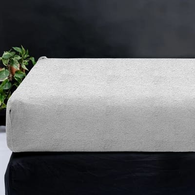 Sleeptime Hoeslaken Teddy Grijs - 160 x 200 cm + 30 cm hoekhoogte