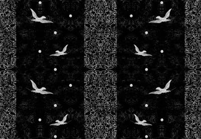 Fotobehang Modern Pattern Birds | XXL - 206cm x 275cm | 130g/m2 Vlies