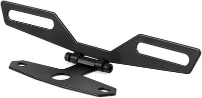 Dailygoods- Achterlichtbeugel Verstelbaar - Inklapbare Kentekenplaat - Aluminiumlegering - Voor Motorfiets/ATV - Zwart - Breed Toepasbaar