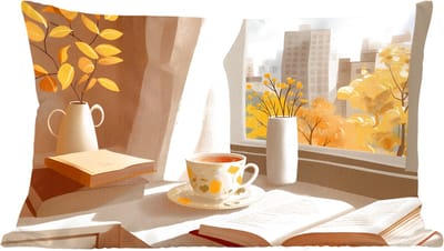 Sierkussens - Kussentjes Woonkamer - 60x40 cm - Thee - Boek - Thee - Herfst