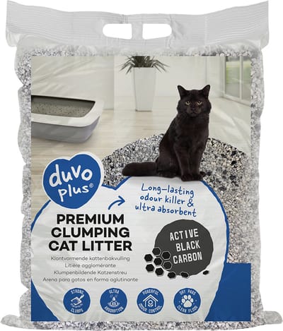 Duvo+ Kattenbakvulling premium active black carbon Blauw/grijs 12kg