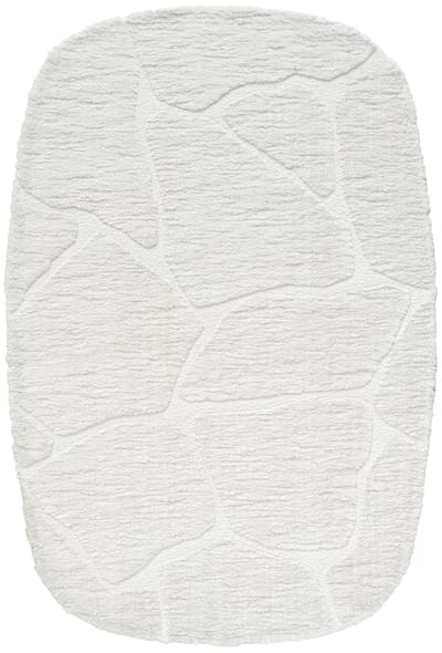 Rugsman Kyoto 014.0067.6191 SH2 Vloerkleed - 160 x 230 cm - Wit - Organisch - Polyester - Eetkamer, Woonkamer, Slaapkamer - Abstract, Effen - Modern, Scandinavisch