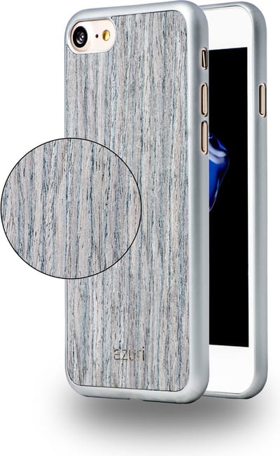Azuri Apple iPhone 7;Apple iPhone 8;Apple iPhone SE (2020);Apple iPhone SE (2022)- Elegant houten backcover - Grijs