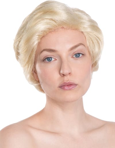 Blonde Korte Pruik Met Zijscheiding - Carnavalspruik