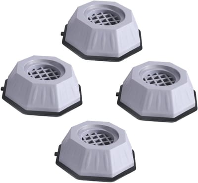 Wasmachine Voetkussentjes - Antislipmatten - Trillingsreductie - Schokabsorberend - 4 Stuks - Grijs