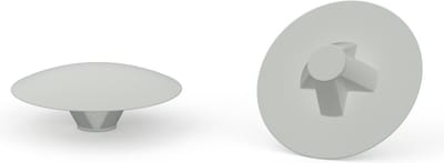 10 stuks - PZ2 & PH2 - Afdekdopjes voor Kruiskopschroeven - Ronde Kunststof Afdekkapjes - Lichtgrijs RAL 7035