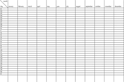 Jaarplanner - Tijdloos - A0 - 118x84cm