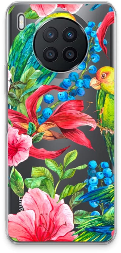 Case Company® - Hoesje geschikt voor Huawei Nova 8i hoesje - Papegaaien - Soft Cover Telefoonhoesje - Bescherming aan alle Kanten en Schermrand