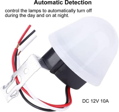 Fotoschakelaar DC 12V 10A voor Automatische Straatverlichting & Sensor