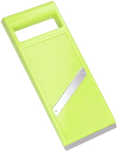 Dailygoods- Groentesnijder Roestvrij Staal - Mandoline - Aardappelsnijder - Keukensnijder - Ergonomisch Handvat - Groentechipsmaker 27,5 x 10,8 cm - Keukentool