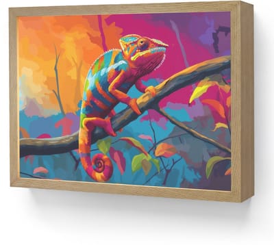 Wandlamp 40x30 cm - Oplaadbaar - Kameleon - Tak - Gestreept - Bladeren - Wandlampen binnen woonkamer - Slaapkamer lamp - Decoratieve nachtlamp - Vloerlamp draadloos