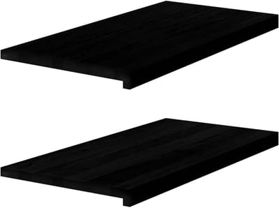 Houten Vensterbanken - Raamplaten - Interieur Afwerking - Massief Eikenhout - 80x40x2 cm - Donkerbruin