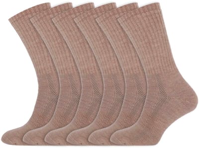 Wollen sokken | 80% Merinowol | Merk: Basset | Kleur: Beige | Maat: 35 t/m 43 | 6 Paar