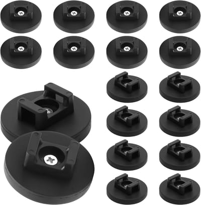 Magnetische Kabel Organizer - 20 Stuks Zipper Tie Basis voor Kabelbeheer, Ideaal voor Auto en Kantoor, Houdt Kabels Netjes en Opgeruimd