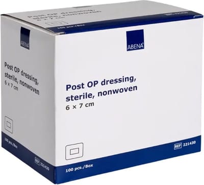 Abena Eilandpleisters - 100 Stuks - Steriel Absorberend Wondverband - Ademend, Latex vrij en Huidvriendelijke Wondverzorging - 6 cm x 7 cm