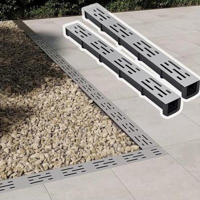 Lineair Afvoerkanaal - Vloergoot Terras - Efficiënt Waterbeheer - Snap-Fit Montage - 50 cm Lengte - Zilver