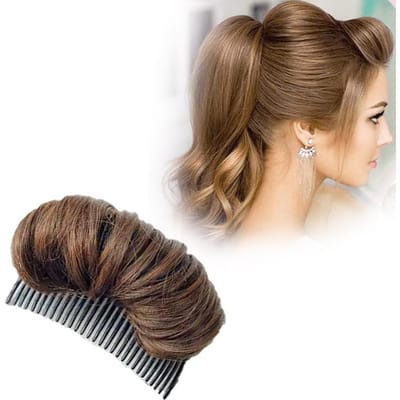 Volume Up Kapsel Clip Bun Maker Insteekgereedschap Multifunctionele Haaraccessoires lichtbruine kleur