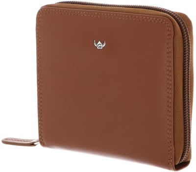 Golden Head Leren portemonnee Polo RFID Protect RV-Damenbörse 2826 Cognac bruine