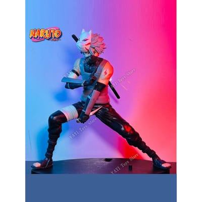 Nouvelle Figurine Anime Naruto 18cm Hatake Kakashi Figurine d'Action en PVC Modèle Poupée Ornements de Voiture Collections Jouet Cadeaux blue
