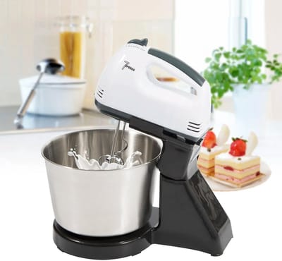 RosaBloom Handmixer - Keukenmachine - Standmixer - Deegmixer - Met Roterende Kom 1.7L - 7 Snelheden - 100W