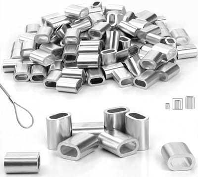 3 mm aluminium sleeve oval persklemmen set van 120 stuks voor bevestiging en montage