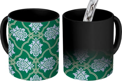 Magische Mok - Foto op Warmte Mokken - Koffiemok - Bloemen - Antiek - Design - Magic Mok - Beker - 350 ML - Theemok