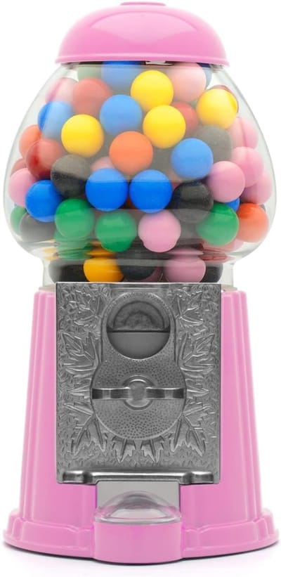 Ploutos® Kauwgomballen Automaat - Spaarautomaat Spaarpot – Muntgestuurde spaarbus - Roze - ‎13cm x 12cm x 23cm