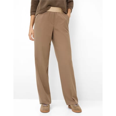 Brax Dames Palazzobroek  Style MAINE LIGHT MOCHA, bruin, maat 40