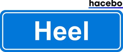 Hacebo - Plaatsnaam Sticker - 29x10 CM - Heel sticker - Verkeersborden sticker - grappige cadeaus - Heel