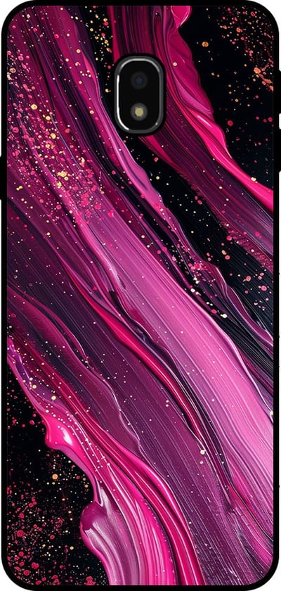 Smartphonica Telefoonhoesje Geschikt voor Samsung Galaxy J3 2017 met marmer opdruk - TPU backcover case marble design - Paars Roze geschikt voor Samsung Galaxy J3 2017