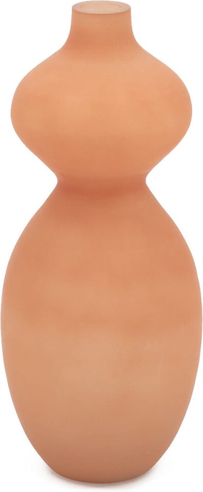 HomeBound by KY | Glazen vaas zalm | 32x13cm | bloemenvaas zalm