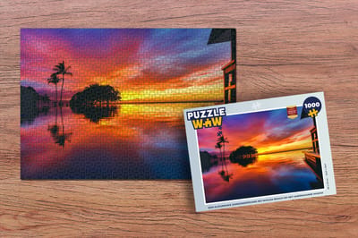 Puzzel Een kleurrijke zonsondergang bij Wailea Beach op het Amerikaanse Hawaii - Legpuzzel - Puzzel 1000 stukjes volwassenen