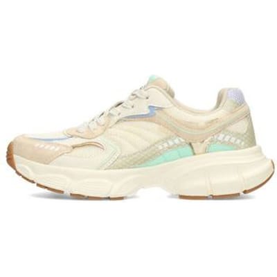 POSH by Poelman LISE Dames Sneakers - Blauw met combinatie