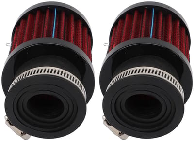 Dailygoody - Luchtfilter - ATV-luchtfilter 28-48 mm - Verhoog het vermogen - Zwart rood - Hoge filtratie-efficiëntie - Geschikt voor bromfiets-scooter