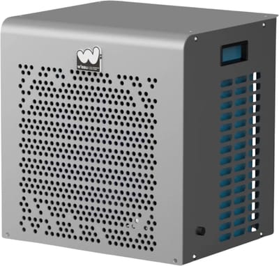 W'eau Mini Power Zwembad Warmtepomp - Zwembad Verwarming - Pool Heater - Energiezuinig - Warmtepomp - Elektrisch - 5kW - Staal - Grijs - Incl. Bypass Kit