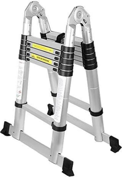 Telescoopladder - Vouwladder - Telescoopladder Aluminium - Uitschuifladder