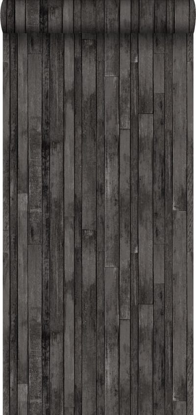 ESTAhome behang sloophout zwart - 53 cm x 10.05 m - 138815