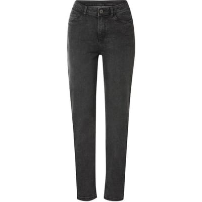 ESMARA Dames jeans, straight fit, hoge taille (antraciet, 34)