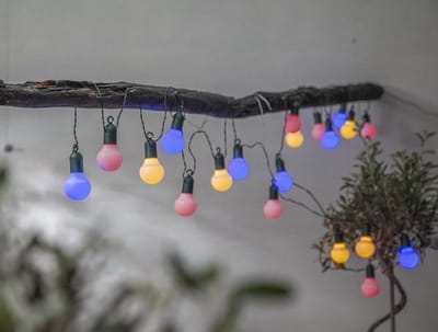 RTM Lighting Feestverlichting 570cm met 20 lampjes -Multicolor (RGB)