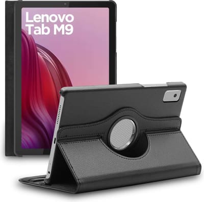 ebestStar - Hoes geschikt voor Lenovo Tab M9, Roterende Etui, Case, 360° Draaibaar hoesje, Zwart
