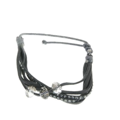 Behave Armband grijs antraciet verstelbaar