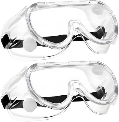 2-Pack Veiligheidsbril Stof- en Stootbestendig Krasvrije Veiligheidsbrillen