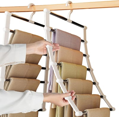Famanu - Broekhanger ruimtebesparend met meerdere niveaus voor compacte kasten