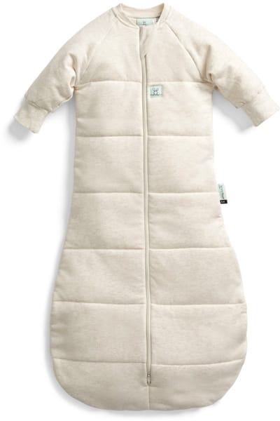 Ergopouch Jersey Slaapzak met mouwen - 2,5 Tog - Slaapzak baby - Slaapzak - Slaapzak 80 cm - Oatmeal Marle