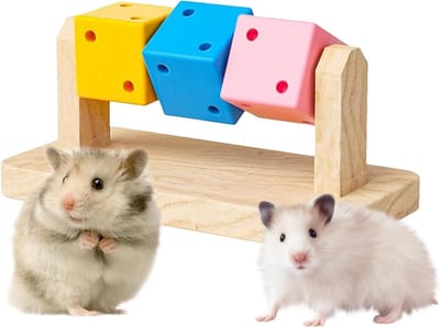 Houten Kauwblokken - Knaagspeelgoed Hout - Huisdier Verrijking - Gladde Afwerking - 14 cm - Multicolor